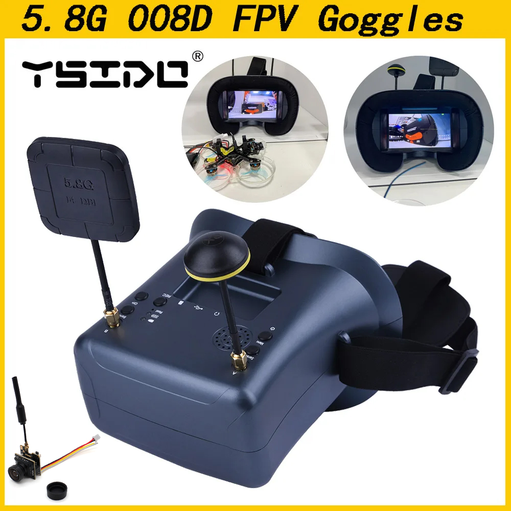 008D 5.8G 40CH 4.3 Inci 800*48 - Skyzone Cobra X V2 Fpv Goggles ulasan dan harga